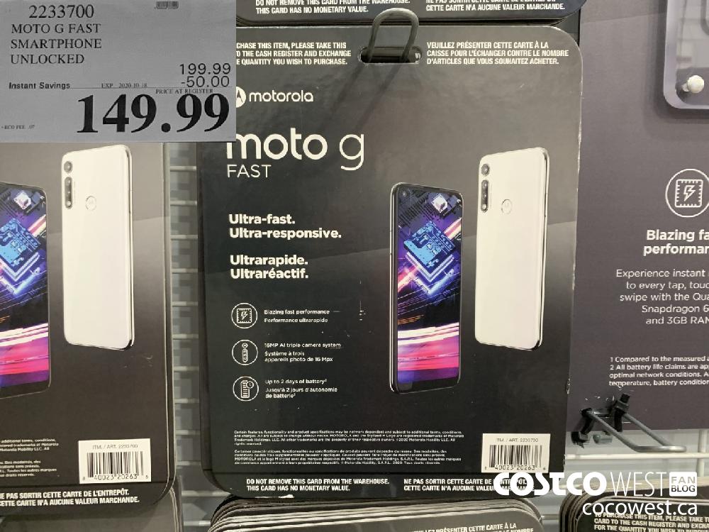 2233700 MOTO G FAST SMARTPHONE UNLOCKED EXP. 2020-10-18 149.99