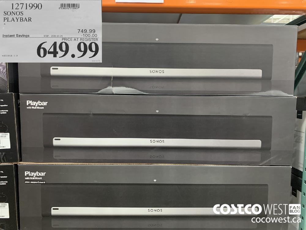1271990 SONOS PLAYBAR EXP. 2020-10-25 649.99