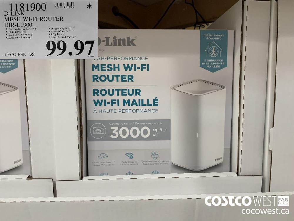 1181900 D-LINK MESH WI-FI ROUTER DIR-L1900 99.97