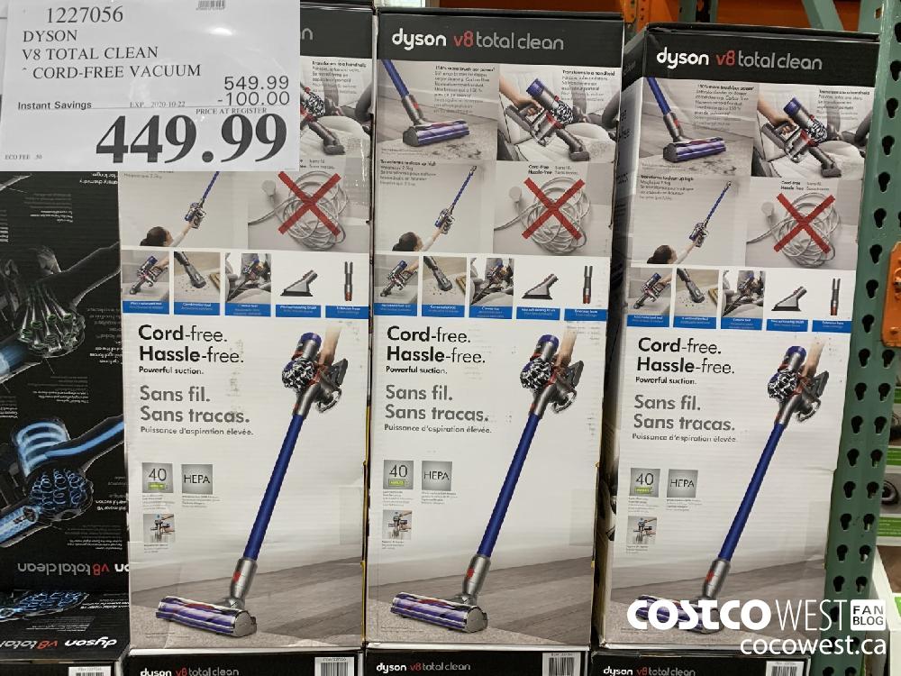 1227056 DYSON V8 TOTAL CLEAN * CORD-FREE VACUUM EXP. 2020-10-22 449.99