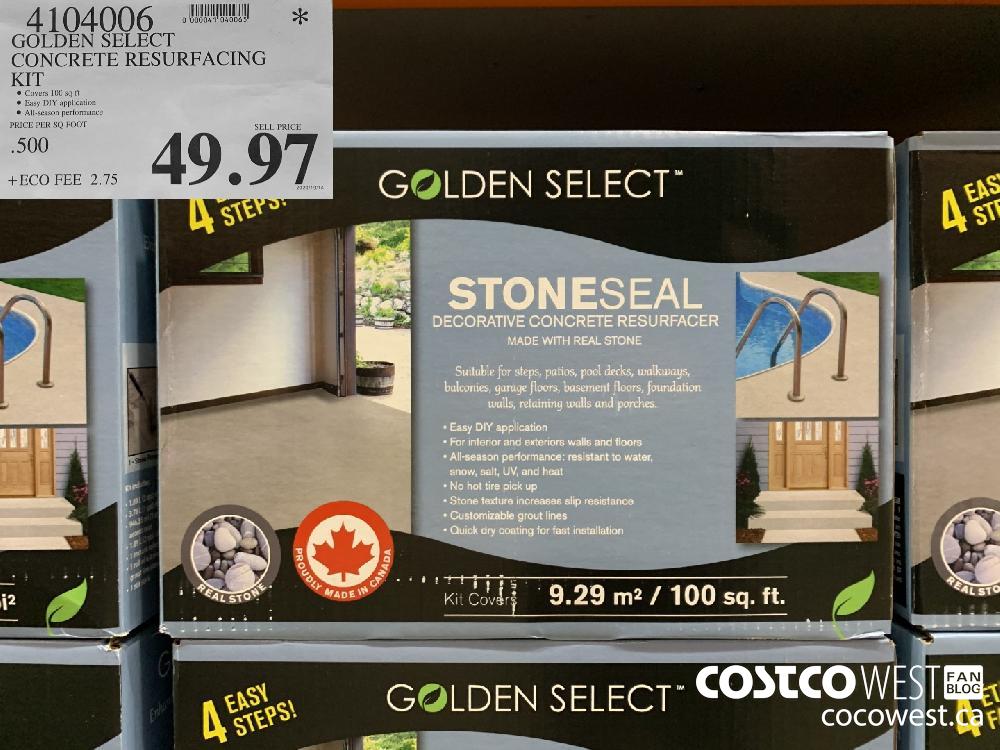 4104006 GOLDEN SELECT CONCRETE RESURFACING KIT 49.97