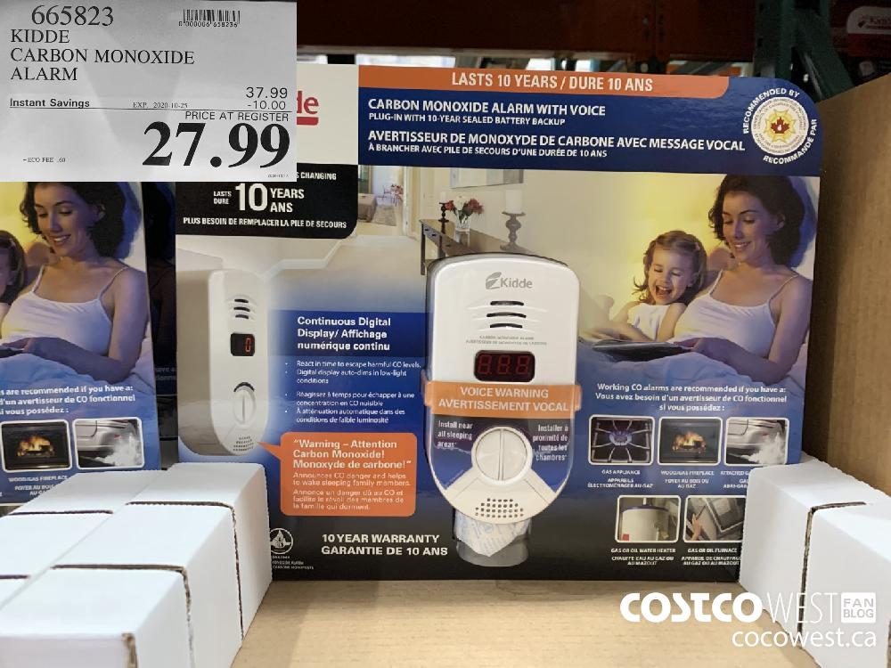 665823 KIDDE CARBON MONOXIDE ALARM EXP. 2020-10-25 27.99