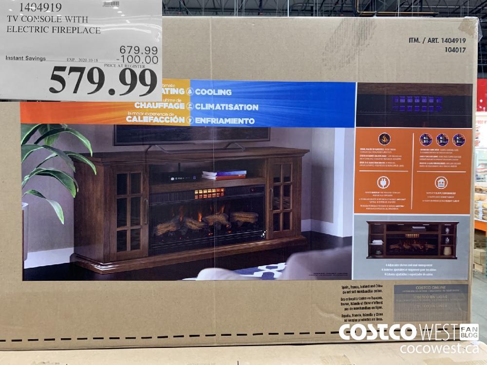 1404919 TV CONSOLE WITH ELECTRIC FIREPLACE EXP. 2020-10-18 579.99