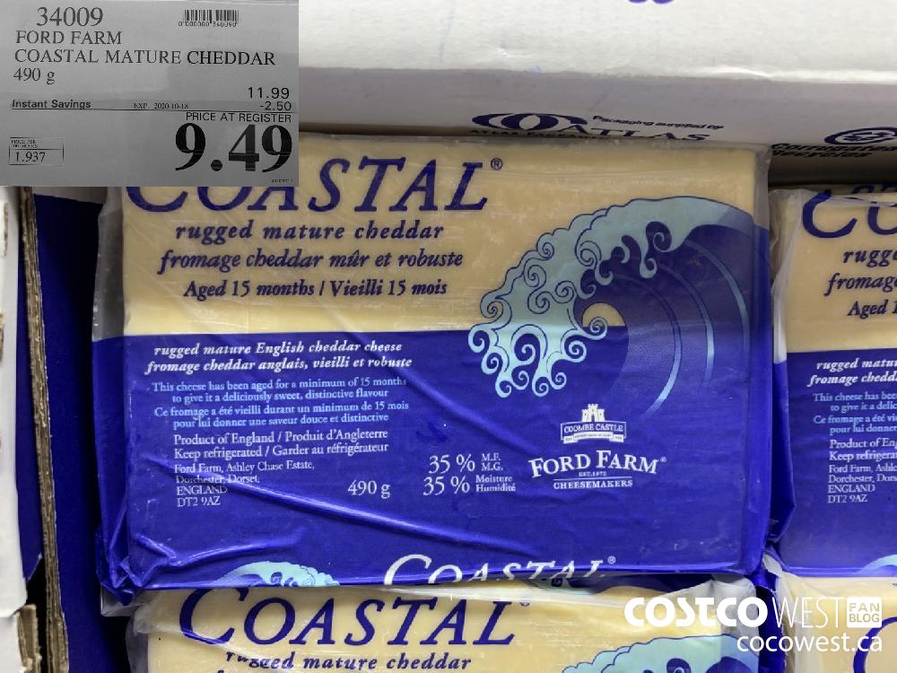 34009 FORD FARM COASTAL MATURE CHEDDAR EXP. 2020-10-18 9.49