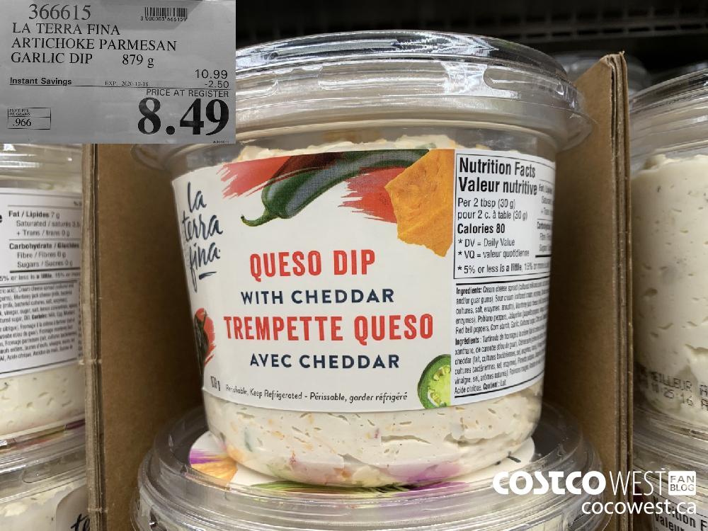 366615 LA TERRA FINA ARTICHOKE PARMESAN GARLIC DIP 879 g EXP. 2020-10-18 8.49