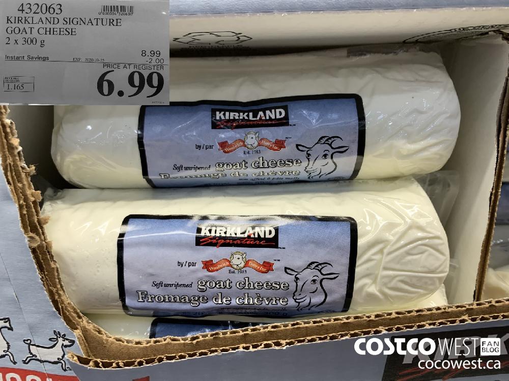 432063 KIRKLAND SIGNATURE GOAT CHEESE 2 x 300 g EXP. 2020-10-25 6.99