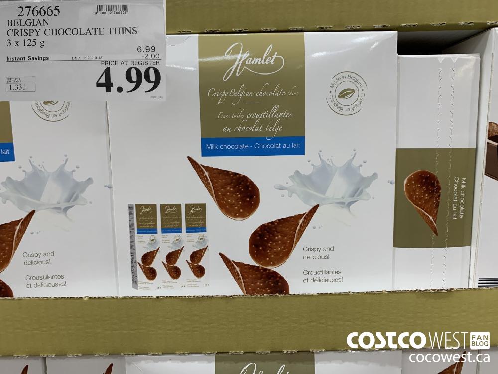 276665 BELGIAN CRISPY CHOCOLATE THINS 3 x 125 g EXP. 2020-10-18 4.99