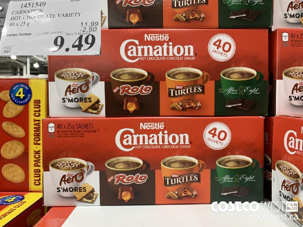 1451549 CARNATION HOT CHGCOLA TE VARIETY 40 x 25 g EXP. 2020-10-25 9.49