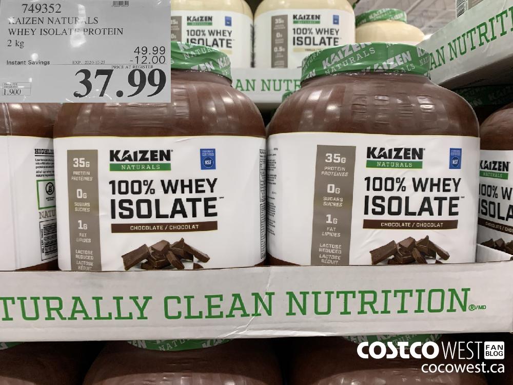 749352 KAIZEN NATURALS WHEY ISOLATE PROTEIN 2 kg EXP. 2020-10-25 37.99