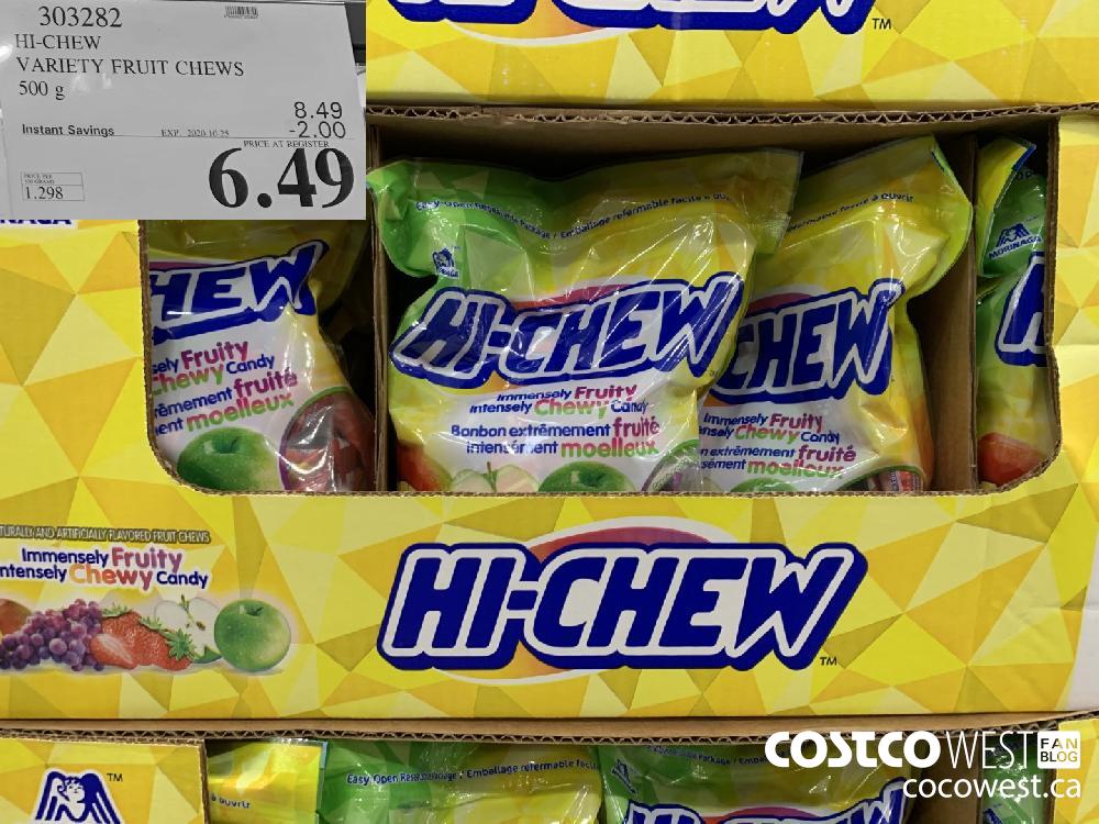 303282 HI-CHEW VARIETY FRUIT CHEWS 500 g EXP. 2020-10-25 6.49