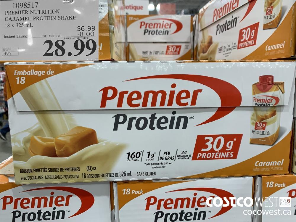 1098517 PREMIER NUTRITION CARAMEL PROTEIN SHAKE 18 x 325 mL EXP. 2020-10-25 28.99