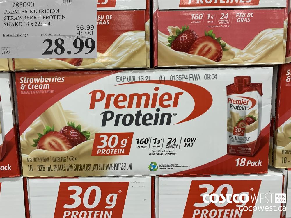 785090 PREMIER NUTRITION STRAWBERRY PROTEIN SHAKE 18 x 325 nL EXP. 2020-10-25 28.99