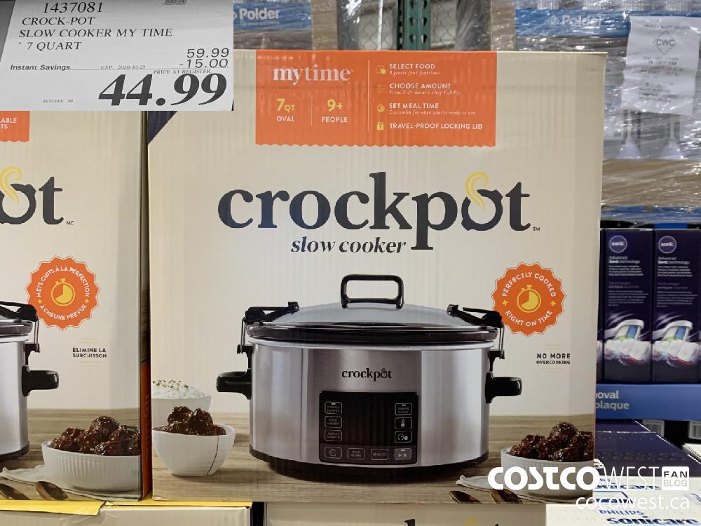 1437081 CROCK-POT SLOW COOKER MY TIME * 7 QUART EXP. 2020-10-25 44.99