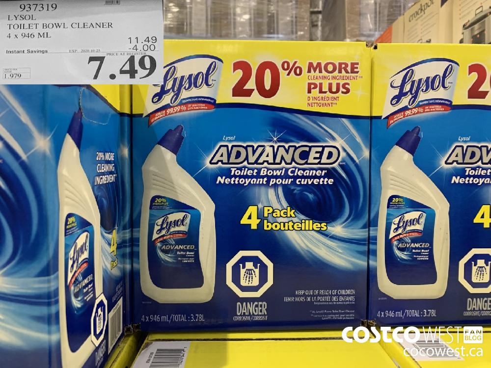 937319 TOILET BOWL CLEANER 4 x 946 ML EXP. 2020-10-25 7.49