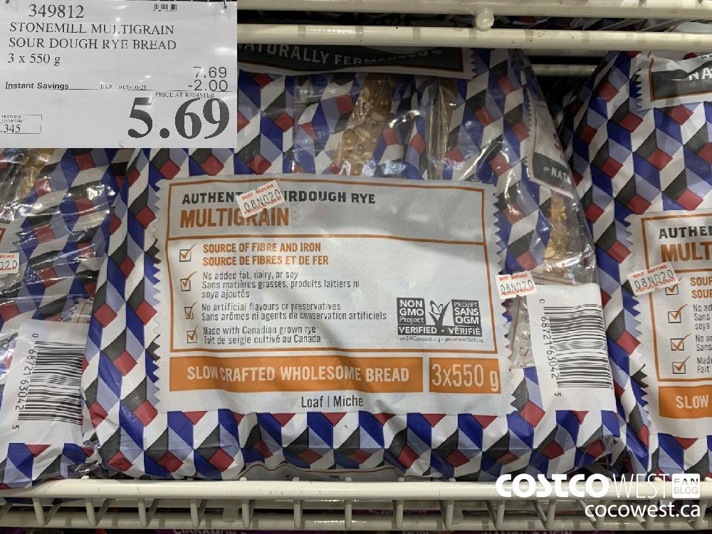 349812 STONEMILL MULTIGRAIN SOUR DOUGH RYE BREAD 3 x 550 g EXP. 2020-10-25 5.69