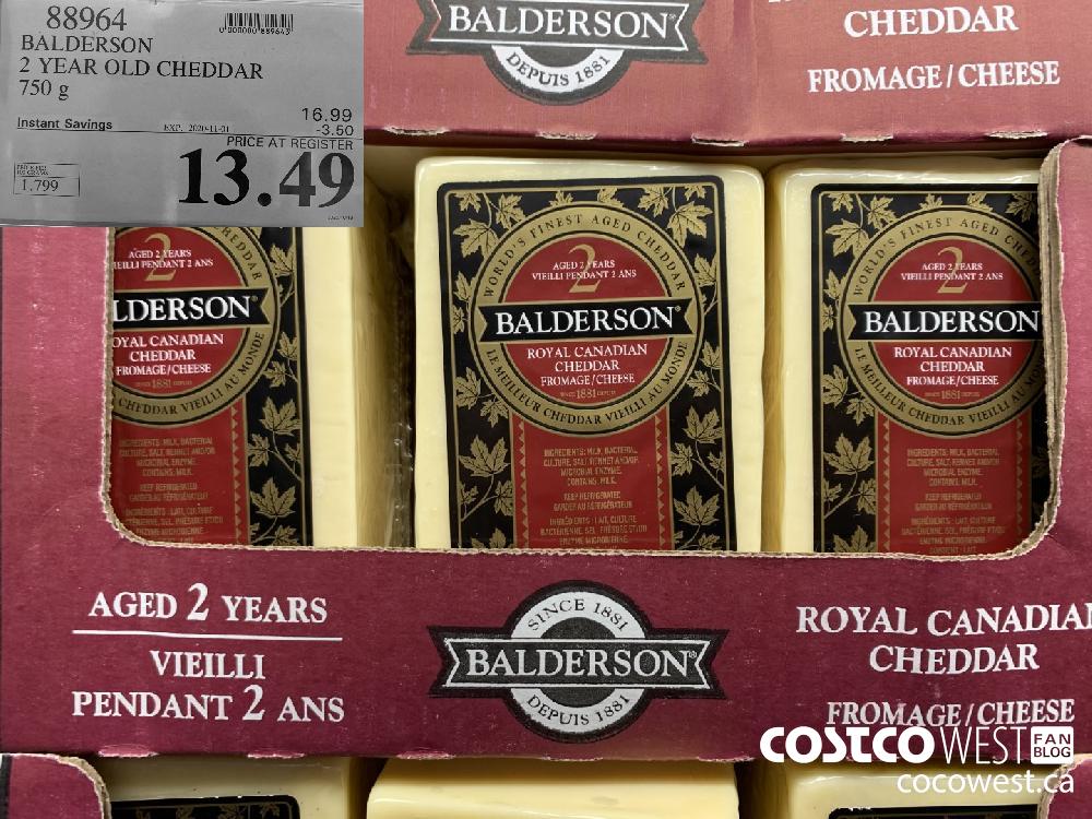 88964 BALDERSON 2 YEAR OLD CHEDDAR 750 g EXP. 2020-11-01 13.49