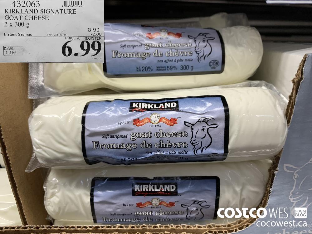 432063 KIRKLAND SIGNATURE GOAT CHEESE 2 x 300 g EXP. 2020-10-25 6.99