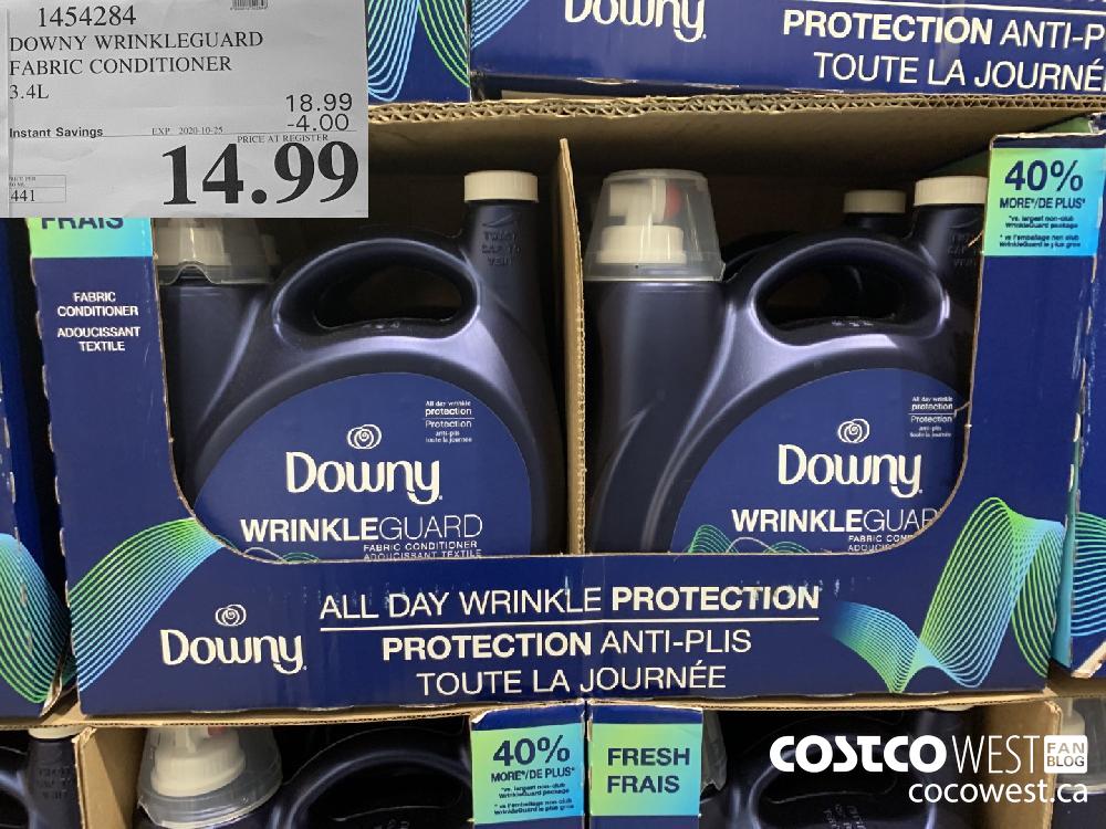 1454284 DOWNY WRINKLEGUARD FABRIC CONDITIONER 3.4L EXP. 2020-10-25 14.99