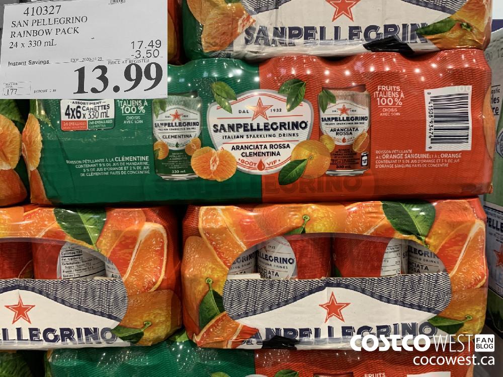 410327 SAN PELLEGRINO RAINBOW PACK 24 x 330 mL EXP. 2020-10-25 13.99