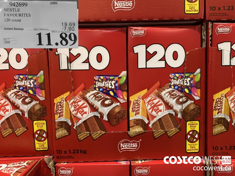 942699 NESTLE FAVOURITES 120 count EXP. 2020-10-21 11.89