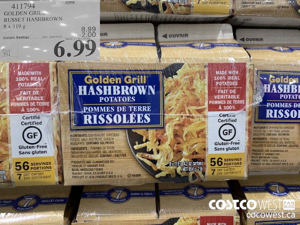 41179 GOLDEN GRILL RUSSET HASHBROWN 8 x 119g EXP. 2020-10-25 6.99