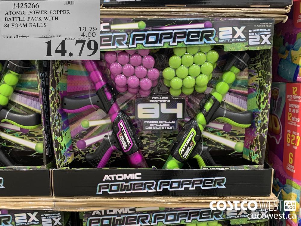 1425266 ATOMIC POWER POPPER BATTLE PACK WITH 84 FOAM BALLS EXP. 2020-10-19 14.79