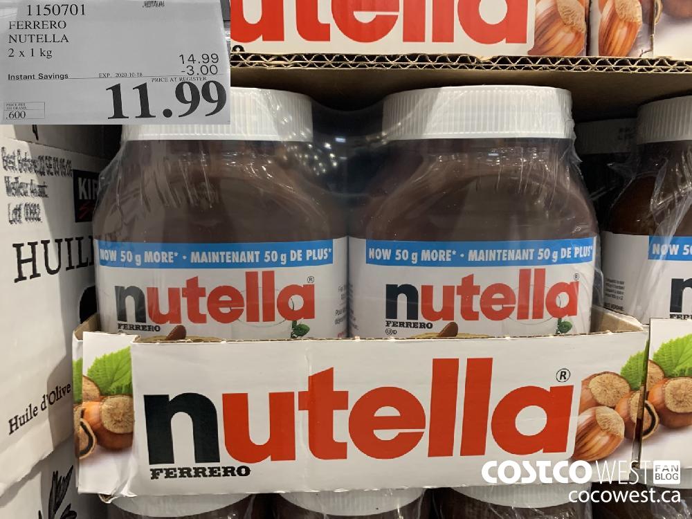 11150701 FERRERO NUTELLA 2 x 1 kg EXP. 2020-10-18 11.99