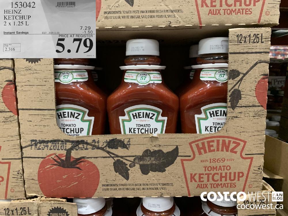 153042 HEINZ KETCHUP 2 X 1.25 L EXP. 2020-11-01 5.79