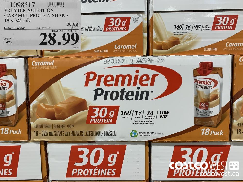 1098517 PREMIER NUTRITION CARAMEL PROTEIN SHAKE 18 x 325 mL EXP. 2020-10-25 28.99