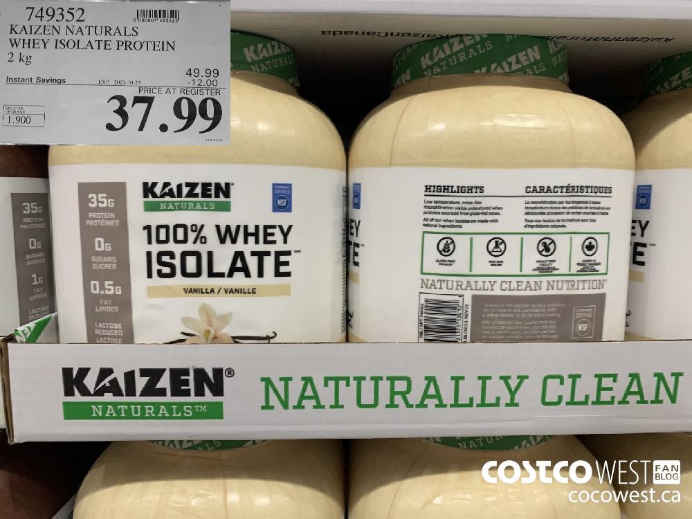 749352 KAIZEN NATURALS WHEY ISOLATE PROTEIN 2kg EXP. 2020-10-25 37.99