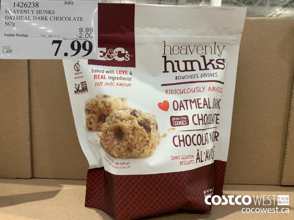 1426238 HEAVENLY HUNKS OATMEAL DARK CHOCOLATE 567g EXP. 2020-10-25 7.99