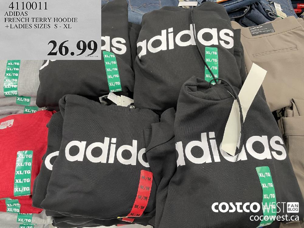 4110011 ADIDAS FRENCH TERRY HOODIE LADIES SIZES S - XL $26.99