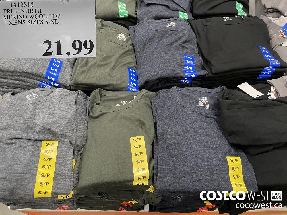 1412815 TRUE NORTH MERINO WOOL TOP MENS SIZES S-XL $21.99