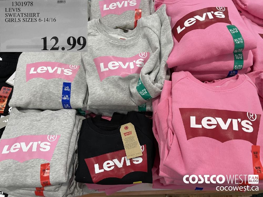 1301978 LEVIS SWEATSHIRT GIRLS SIZES 6-14/16 $12.99