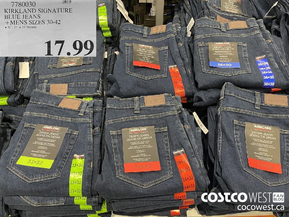 7780030 KIRKLAND SIGNATURE BLUE JEANS MENS SIZES 30-42 $17.99