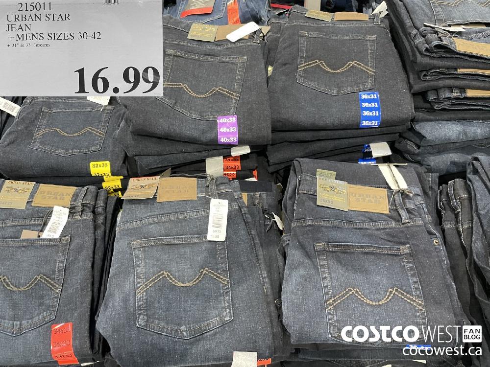 Photo of Costco Wholesale warehouse store jeans at mens clothing