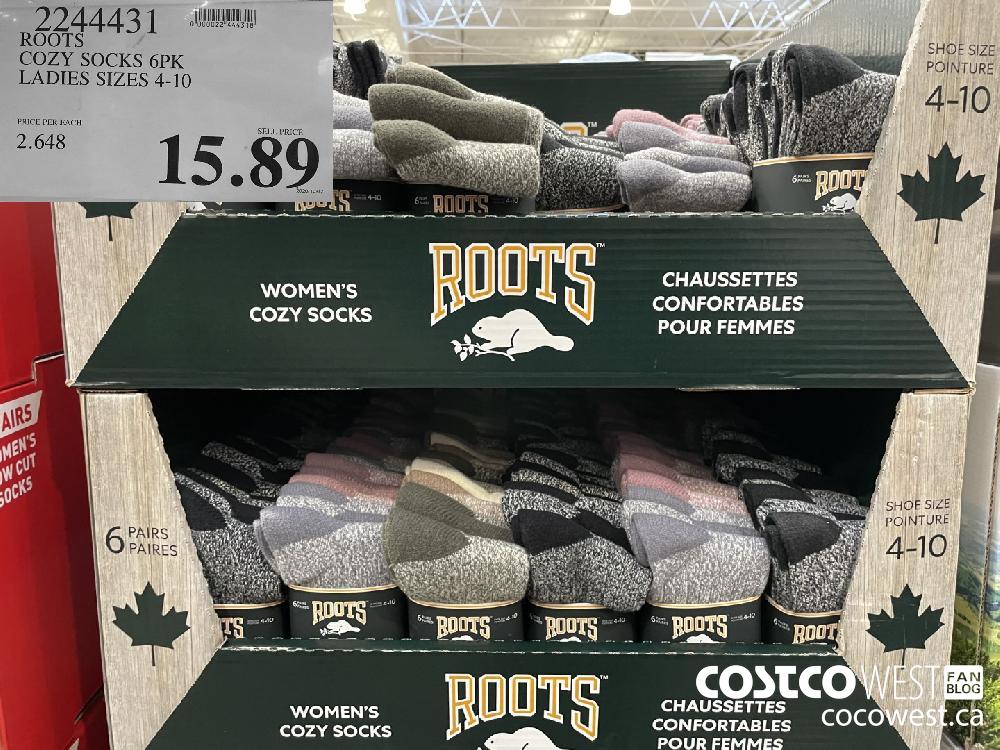 2244434 ROOTS COZY SOCKS 6PK LADIES SIZES 4-10 $15.89