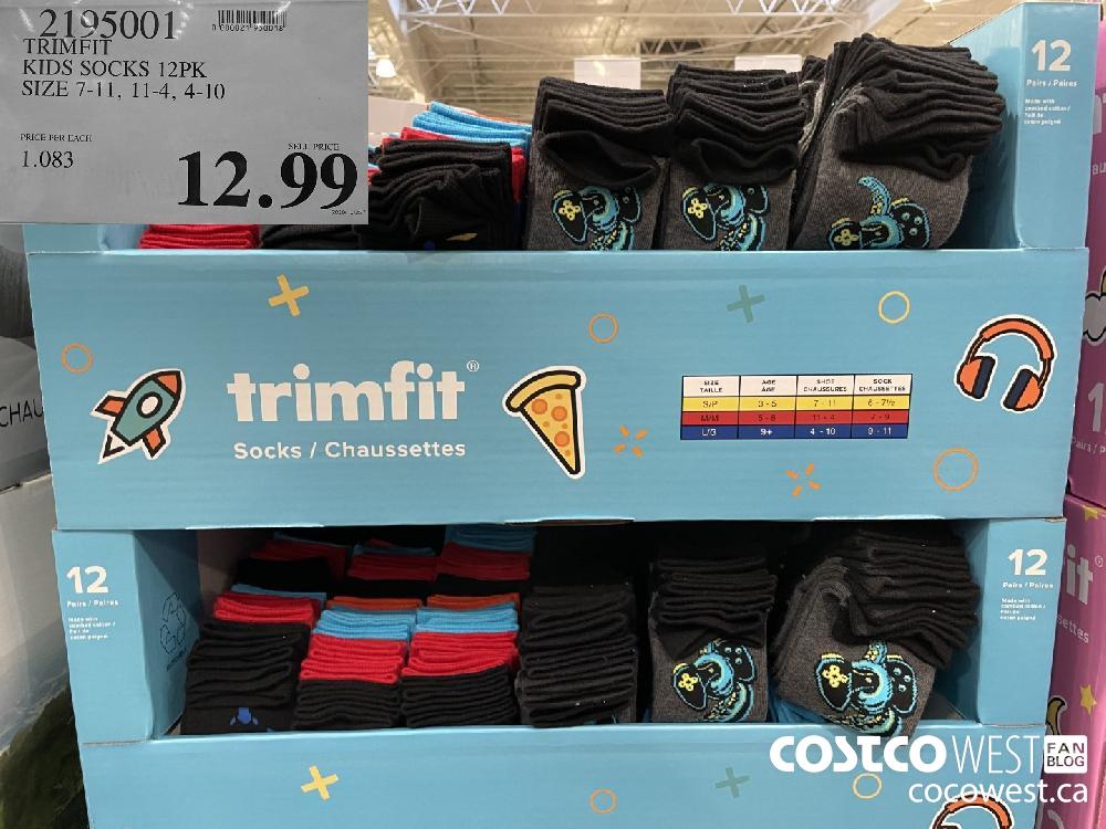 2195001 KIDS SOCKS 12PK SIZE 7-11 11-4 4-10 $12.99