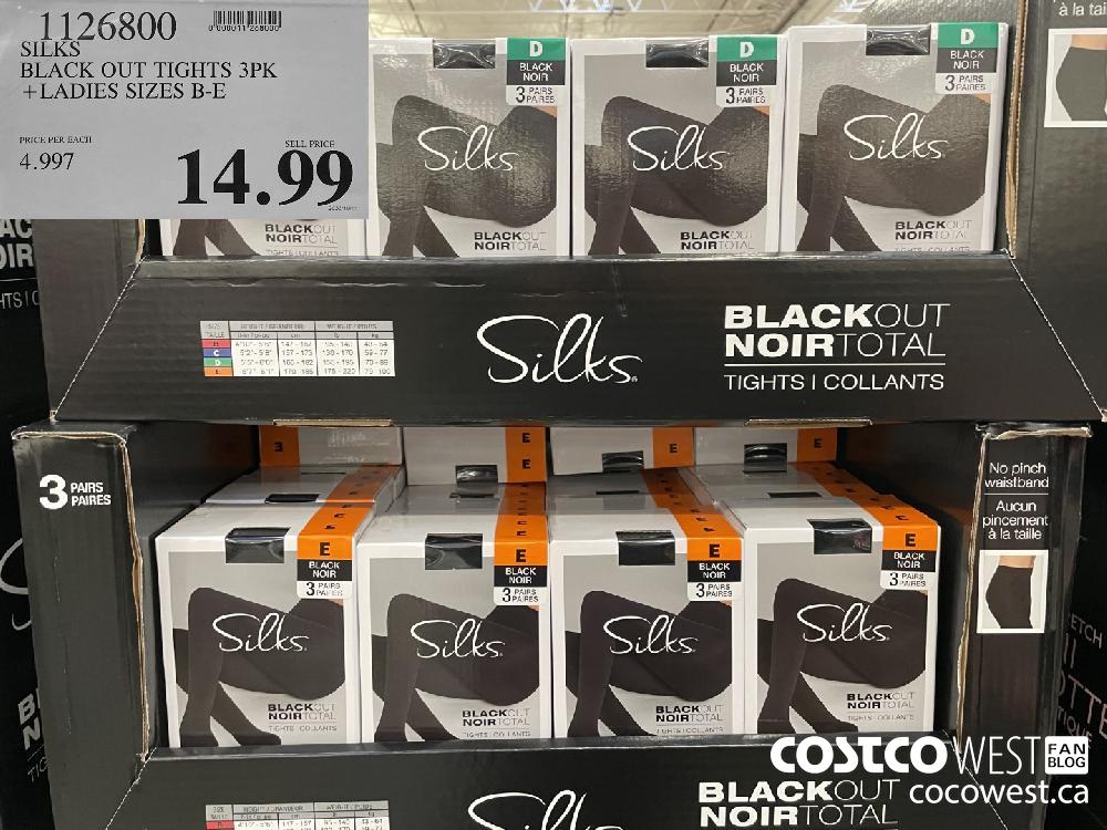1126800 SILKS BLACK OUT TIGHTS 3PK LADIES SIZES B-E $14.99