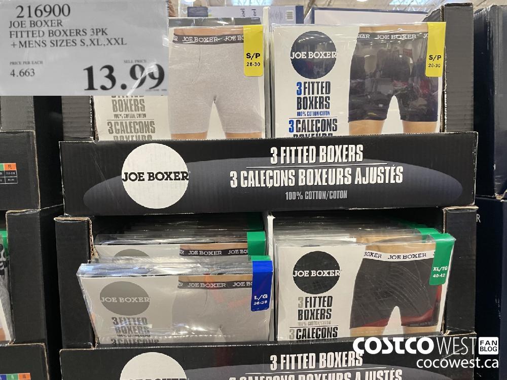 216900 JOE BOXER FITTED BOXERS 3PK MENS SIZES S XL XXL $13.99