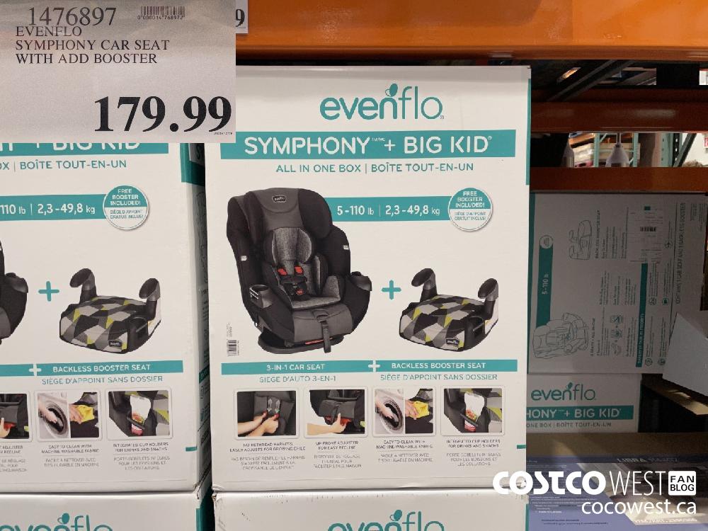 1476897 EVENFLO SYMPHONY CAR SEAT WITH ADD BOOSTER $179.99