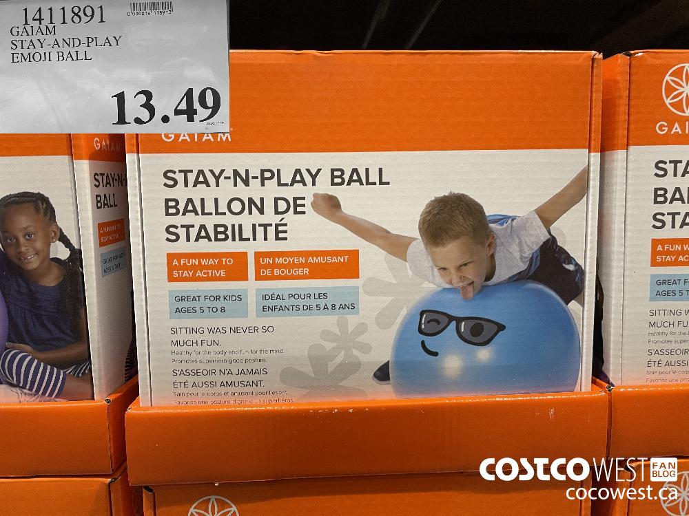 4411891 GAIAM STAY-AND-PLAY EMOJI BALL $13.49