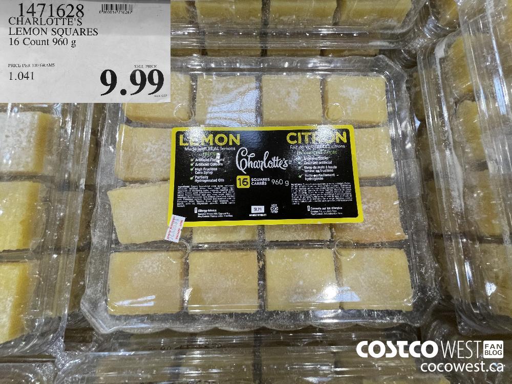 1471628 CHARLOTTE'S LEMON SQUARES 16 Count 960 g $9.99