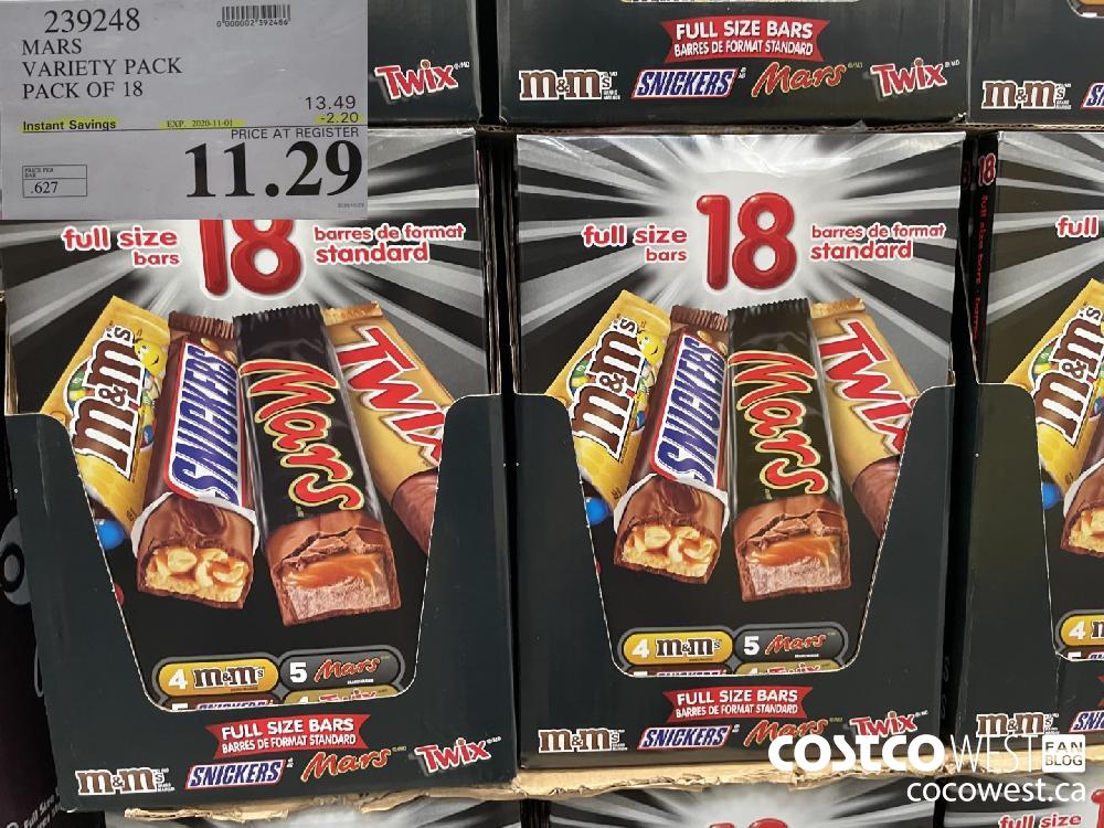 239248 MARS VARIETY PACK PACK OF 18 EXP. 2020-11-01 $11.29