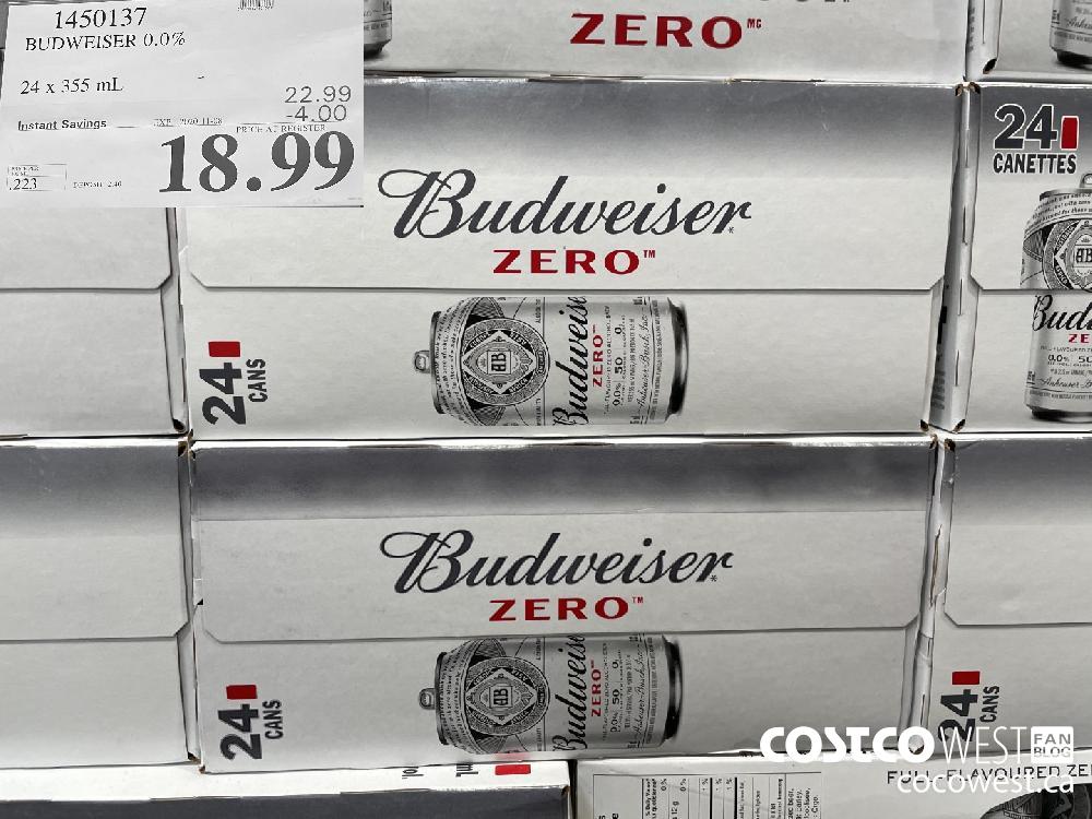 1450137 BUDWEISER 0.0% 24 x 355 mL EXP. 2020-11-08 $18.99