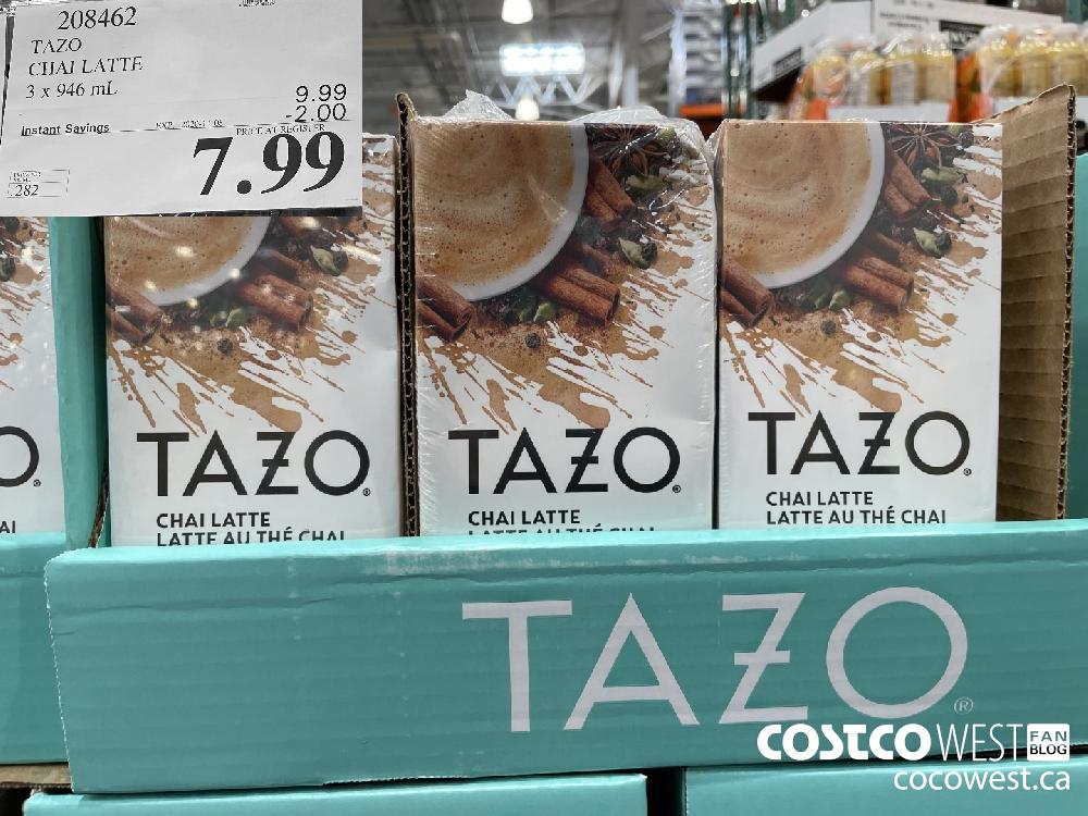 208462 TAZO CHAI LATTEE 3 x 946 mL EXP. 2020-11-08 $7.99