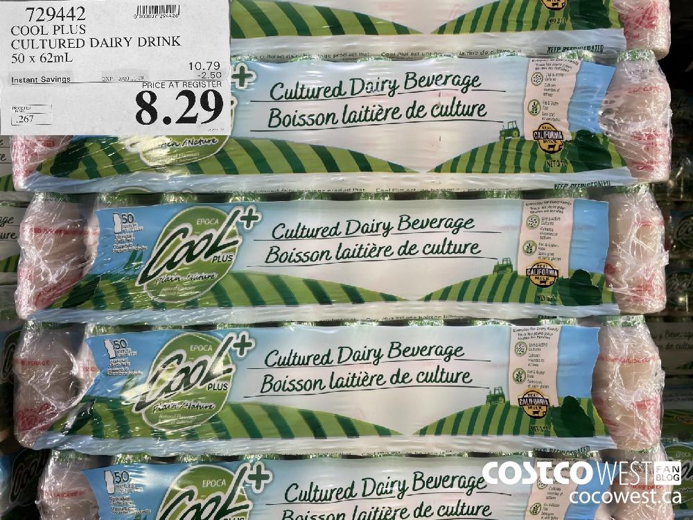 729442 COOL PLUS CULTURED DAIRY DRINK 50 x 62mL EXP. 2020-11-08 $8.29