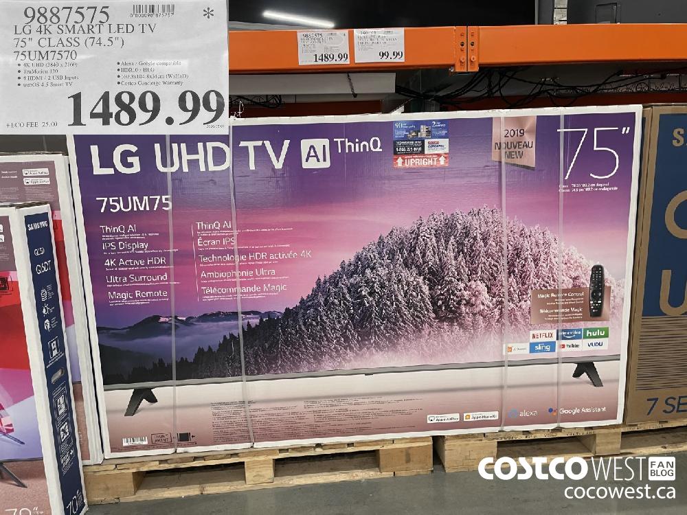 Q887575 LG 4K SMART LED TV 75" CLASS (74.5") 75UM7570 $1489.99