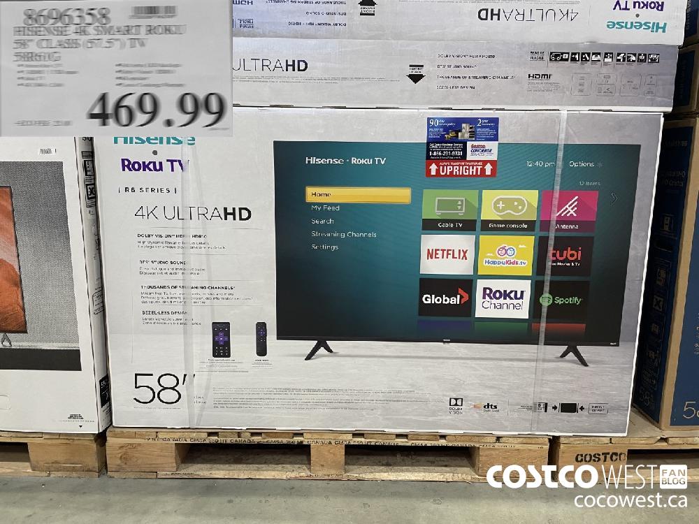 8696358 HISENSE 4K SMART ROKU $469.99