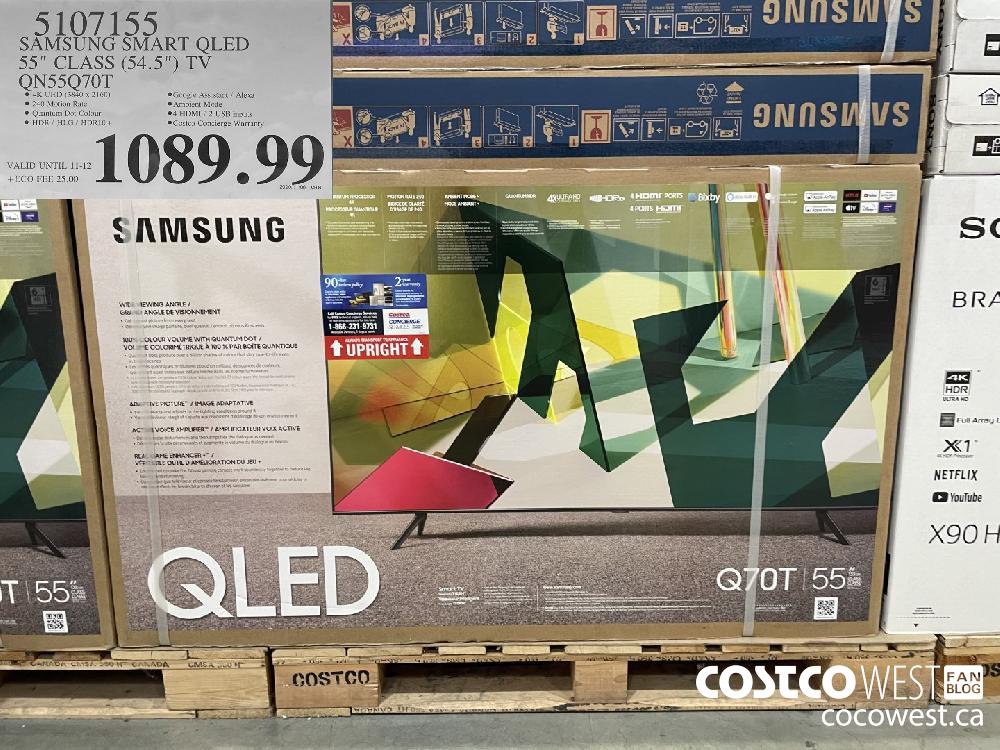 51O7155 SAMSUNG SMART QLED 55" CLASS (54.5") TV QN55Q70T $1089.99